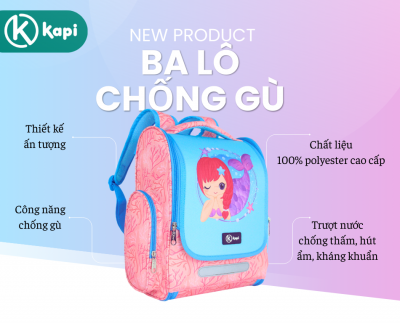  Ba Lô Học Sinh Chống Gù Kapi: Lựa Chọn Tốt Cho Sức Khỏe của Bé